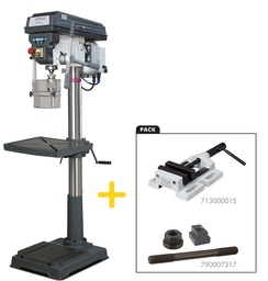 [OP793003040] Perceuse à colonne robuste avec entraînement par courroies avec affichage digitale des vitesses et profondeur de perçage OPTIDRILL D33PRO 400V Package deal - 793003040