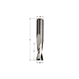[CMT19185011] Fraise à coupe hélicoïdale CMT 19185011 - Ø 5 x l 17 x L 60 mm - Z2 - Q8