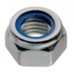 [M69856ASZN] Ecrou hexagonal auto serrant avec anneau nylon DIN9856A M6 - Acier Zingué - Classe 8 (200pcs)