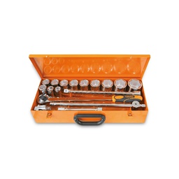 [BE928AC12] Coffret métal avec cliquet 3/4&quot;, 12 douilles 6 pans et 4 accessoires BETA 928A/C12