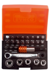 [BA2058S26] Jeu de douilles et embouts standard 1/4'' 26pcs BAHCO 2058S26
