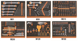 [BE5988VUM] Composition de 214 outils BETA 5988VU/M en plateaux mousse
