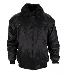 [1035899016] Veste de pilote en nylon Beaver imperméable avec col fourré détachable et doublure intérieure détachable ABSA CHINOOK Noir taille XL