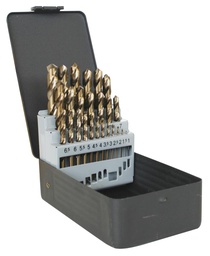 [IDG15R025] Coffret de 25 fôrets HSS-E 5%Co de 1 à 13mm/0,5mm IDG