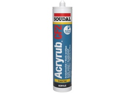 [SOACRYRUBCF2BL] Cartouche acrylique SOUDAL ACRYRUB CF2 310ml Blanc - 121616