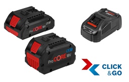 [BO1600A0214A] Kit de base 18V BOSCH 1600A0214A 1 bat ProCore 18V 5,5Ah + 1 bat ProCore 18V 4,0Ah + chargeur