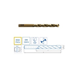 [IZA20269] Fôrets HSS-E 5%Co DIN338 diamètre 4,2mm IZAR 1016 - 20269