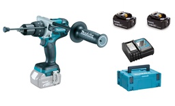[MADHP481RT3J] Visseuse-Perceuse à percussion sur accu 18V MAKITA DHP481RT3J + 3 accus 5,0Ah+ 1 chargeur+ Coffre