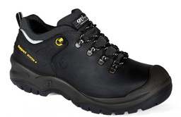 [GR1047943010] Chaussure basse en cuir pleine fleur hydrofuge noir, avec semelle synthétique anti-perforation et embout en acier 200J GRISPORT 801L S3 HRO HI SRC pointure 48
