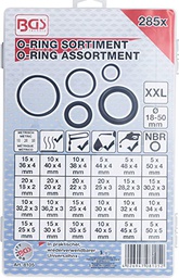 [BGS8105] Assortiment XXL O-ring 285 pièces BGS 8105 - Dia 18-&gt;50mm