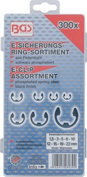 [BGS8039] Assortiment de 300 E-clips BGS 8039 - 1,5-&gt;22mm