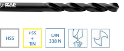 [IZA10085] Fôrets HSS DIN338 diamètre 3,3mm IZAR 1010 - 10085