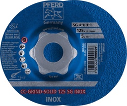 [PF64186125] Disque abrasif 125mm PFERD CC-GRIND-SOLID 125 SG INOX - 900901