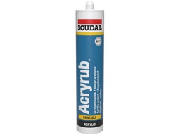 [SOACRYRUB310BL] Cartouche acrylique SOUDAL ACRYRUB 310ml Blanc