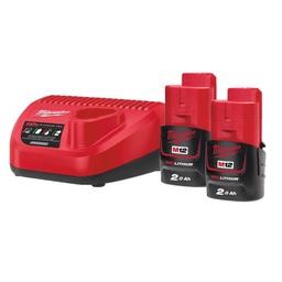 [MLW4933459209] Set de 2 batteries12V 2,0Ah NRG + chargeur MILWAUKEE NRG M12 202
