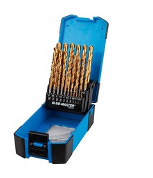 [BMPTX011] Coffret de 25 forets HSS-E 5%CO DIN338 type BTX de 1 à 13mm/0,5mm BLUE-MASTER PTX011