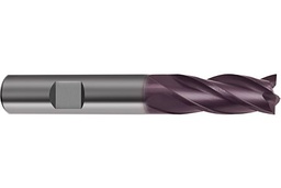 [FF205mm] Fraise de finition 4 dents HSS Co8% revêtement TiAIN série courte DIN844 BLUE-MASTER diamètre 5mm
