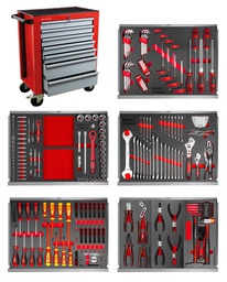 [MWE211G] Servante d’atelier 7 tiroirs avec composition de 211 outils MW-TOOLS MWE211G - 855006750