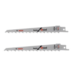 [BO2608650616] Paquet de 2 lames scie sabre Basic For Wood BOSCH S617K - 2608650616