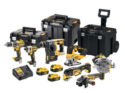 [DEDCK755P3TQW] Pack de 7 machines DEWALT DCK755P3TQW + 3 accus 5.0AH + chargeur + chariot