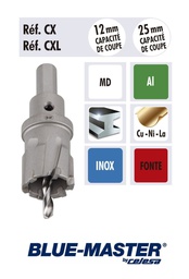 [BMCX26] Scie trépan carbure toute matière (SPÉCIAL INOX) BLUE-MASTER CX26