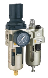 [F69FRL30001405D] Filtre régulateur + manomètre + Lubrificateur 1/4&quot; 1500L/min STRATOS FRL30001405D