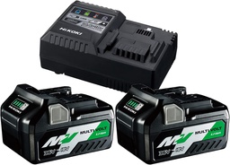 [HIUC18YSL3EZ] Set de 2 batteries MultiVolt 5,0Ah18V -2,5Ah36V HIKOKI BSL36A18 + chargeur UC18YSL3 - UC18YSL3WEZ