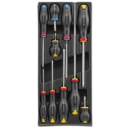 [FAMODAT5] Plateau module 10 tournevis cruciformes Pozidriv et Philips FACOM MOD.AT5
