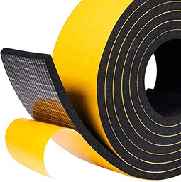 [BM25x5CRC42DH] Rouleau bande mousse Néoprène noir CRC42 - 25x5 mm / 1 face Adhésive - Lg.10M