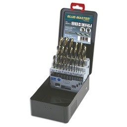 [BMDC9511] Coffret de 25 forets HSS-E 5%CO DIN338 type BC95 (INOX) de 1 à 13mm/0,5mm BLUE-MASTER DC9511