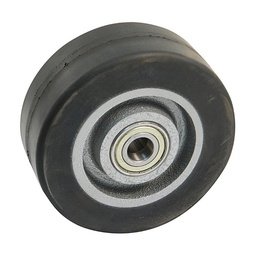 [RS66B160] Roue seule diamètre 160mm jante fonte bandage en caoutchouc