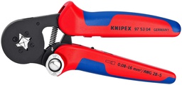 [KN975304] Pinces à sertir auto-ajustables pour embouts de câble, avec accès latéral KNIPEX 975304