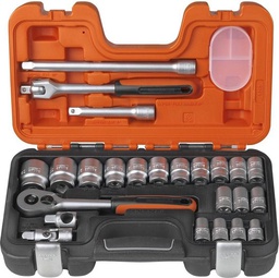 [BASL240] Jeu de douilles 6 pans 1/2'' métrique et cliquet BAHCO S240