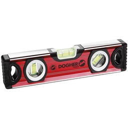 [DO785001] Niveau alu tubulaire semelle magnétique 3 fioles 0,5mm/M Lg:250mm DOGHER 785-001