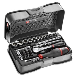 [FARL1615P6] Coffret d'embouts 1/4'' 6 pans métriques et embouts - 31 pièces FACOM RL1615P6