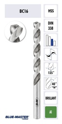 [BMBC164,2] Foret métaux HSS pour aluminium BLUE MASTER HSS DIN 338 dia:4,2mm - Angle de coupe: 135° - BC16