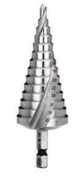[BMAV41BM4B] Foret étagé HSS queue hexagonale 1/4&quot; 14 étages diamètre: 4 à 30mm BLUE MASTER AV41BM4B