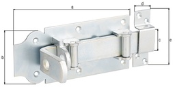 [FG03340021605] Verrou pour cadenas à rouleau plat 160 zingué jaune