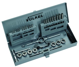 [VO49501] Jeu de tarauds mains et filière de M3 à M12 + accessoires VOLKEL PV12 - 49501