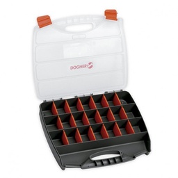 [DO52011] Boite organizer à anse Rigide 21 compartiments amovibles vide DOGHER 052-011
