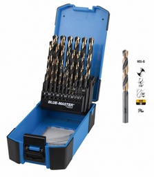 [BMPP6011] Coffret de 25 forets BC02 HSS-G de 1 à 13mm/0,5mm BLUE-MASTER PP6011