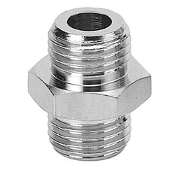 [CSF17A11414+2] 2x Mamelon double mâle cylindrique 1/4&quot;x1/4&quot; STRATOS CSF17A11414+2