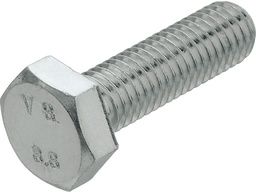 [M6x12933ZN] Vis à tête hexagonale DIN933 M6x12 / 8.8 - Zingué filet total (200pcs)
