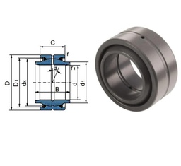 [SKFBLRB365214 B-2RS] Rotule radiale SKF BLRB365214 B-2RS - 45x75x42/57mm