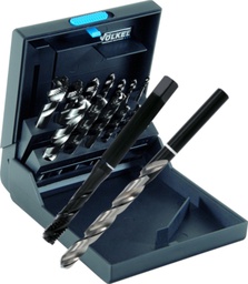 [VO47865] Jeu de tarauds machine et fôrets de M3 à M12 Inox trous borgne +  VOLKEL 47865