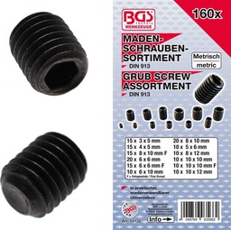 [BGS14135] Assortiment de 160 Vis allen sans tête BGS 14135