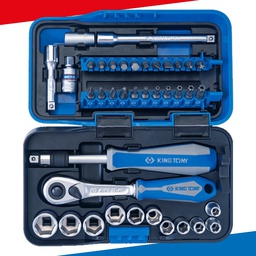 [KT2539MR01AM] Coffret ATOM cliquet 1/4&quot; 39 pièces KING TONY 2539MR01AM