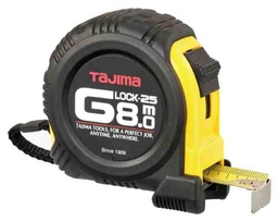 [TJ105825] Mètre ruban 25mm ABS antichoc avec clip ceinture TAJIMA G-Lock 8M 105825
