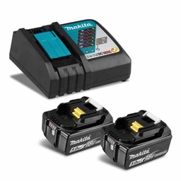 [MA197570-9] Pack Énergie 18 V Li-Ion (2 batteries 5,0Ah BL1850B + 1 chargeur simple) en carton MAKITA 197570-9
