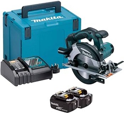 [MADHS630RTJ] Scie circulaire sur accu 18V MAKITA DHS630RTJ + 2 accus BL1850 + chargeur + Coffre MakPAC
